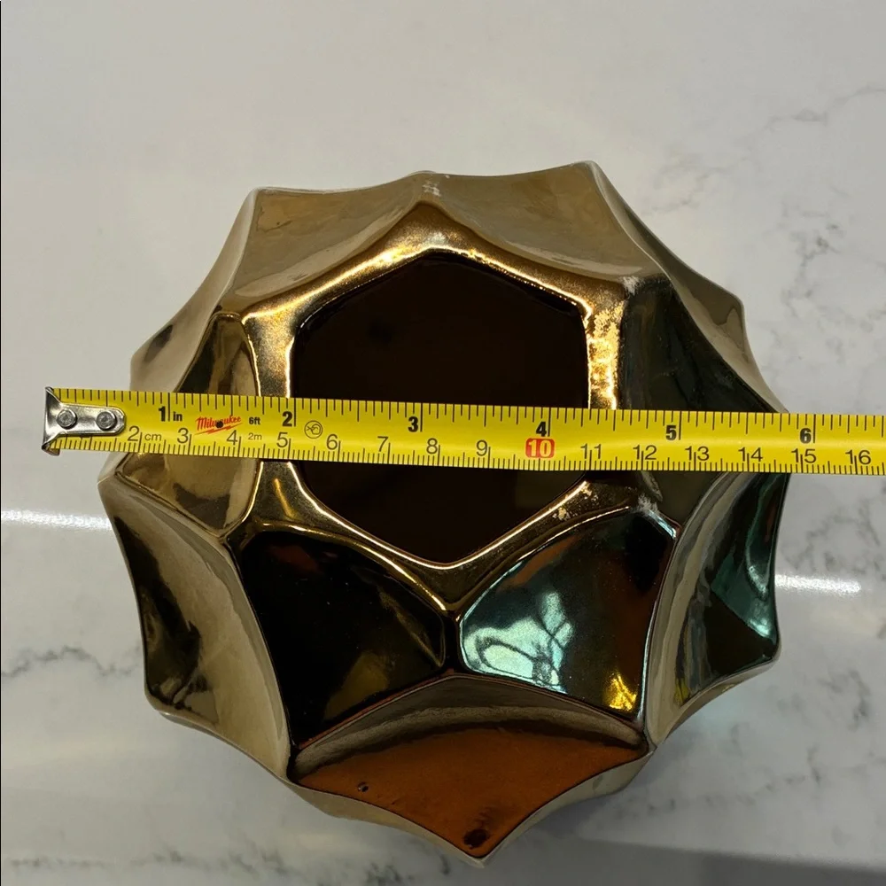 Z Gallerie Metallic Gold Geometric Vase